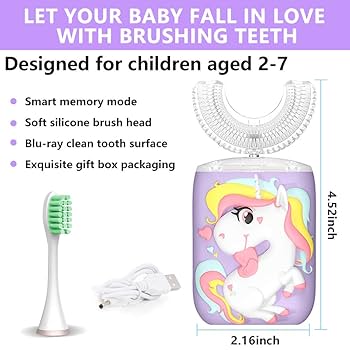 Amazon.com: KRX Kids Toothbrush Electric, U Shaped